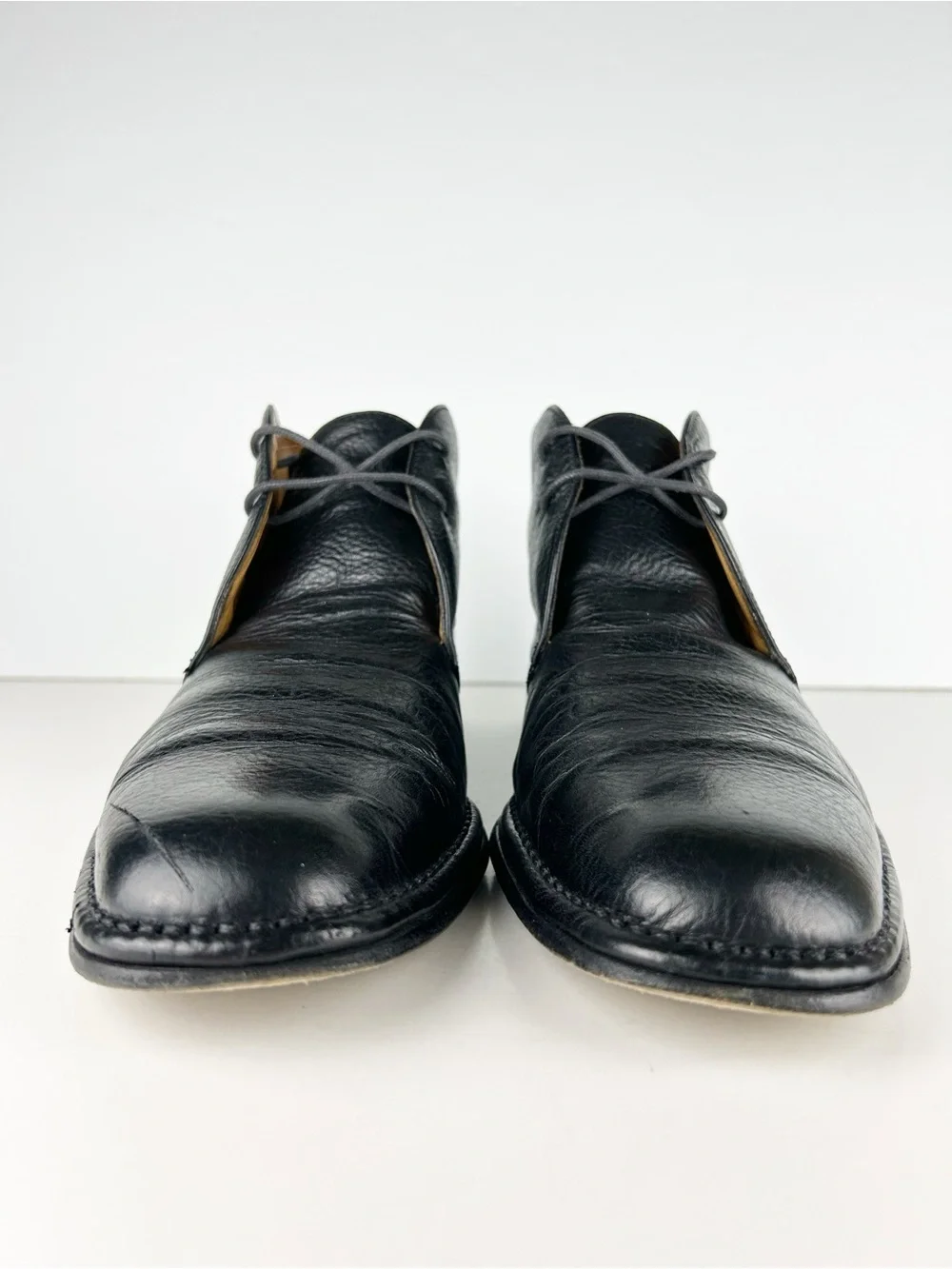 John Varvatos Portland Black Leather Chukka Ankle Boots